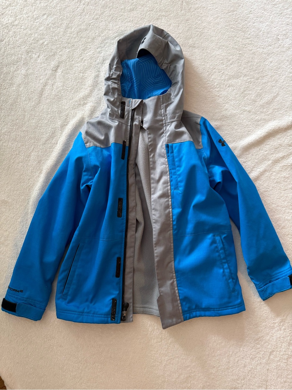 Under Armour boys 3 in 1 coldgear jacket fleece Medium blue